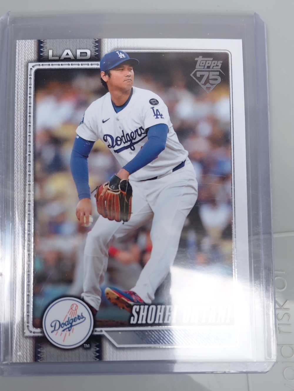 Dodgers Baseball Card Protective Sleeve - Clear Shohei Ohtani